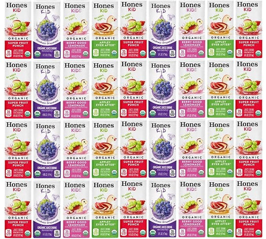 Honest Kid Assorted Organic Juice Drink Variety Pack, 6 Fl Oz (38 - Pack)