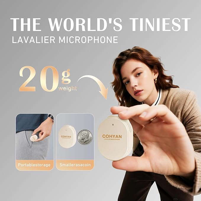 Voice Amplifier for Teachers with Wireless Lavalier Lapel Microphone Portable Bluetooth Microphone & Speaker, Rechargeable Bullhorn Megaphone for Classroom, Meetings, Yoga, Training, Tour Guides