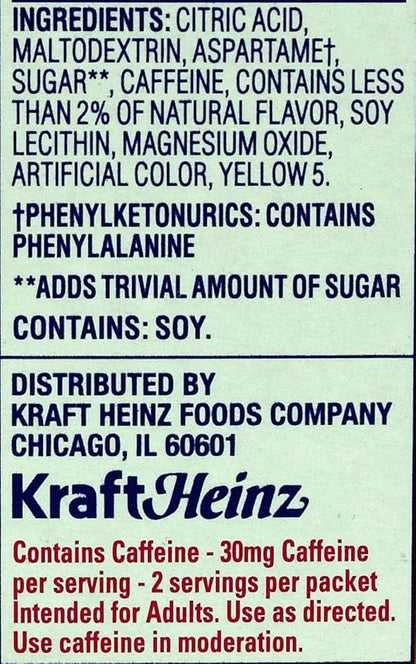 Crystal Light On The Go Citrus With Caffeine Drink Mix, 10-Packet Box (Pack of 8)
