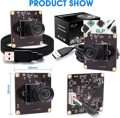 USB 260fps High Speed 110 Wide Angle No Distortion Lens Camera Module 2MP USB UVC Video Lightburn Industrial Camera Plug and Play for Laptop Raspberry Pi Jetson Nano