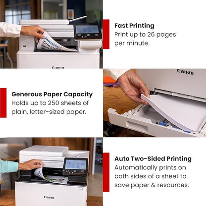 Canon Color imageCLASS MF662Cdw - Wireless Duplex Laser Printer with Copier, Scanner, 3 Year Limited Warranty, 26 PPM