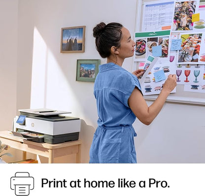 HP OfficeJet Pro 8135e Wireless All-in-One Color Inkjet Printer, Print, scan, Copy, fax, ADF, Duplex Printing Best-for-Home Office, 3 Month Instant Ink Trial Included, AI-Enabled (40Q35A)
