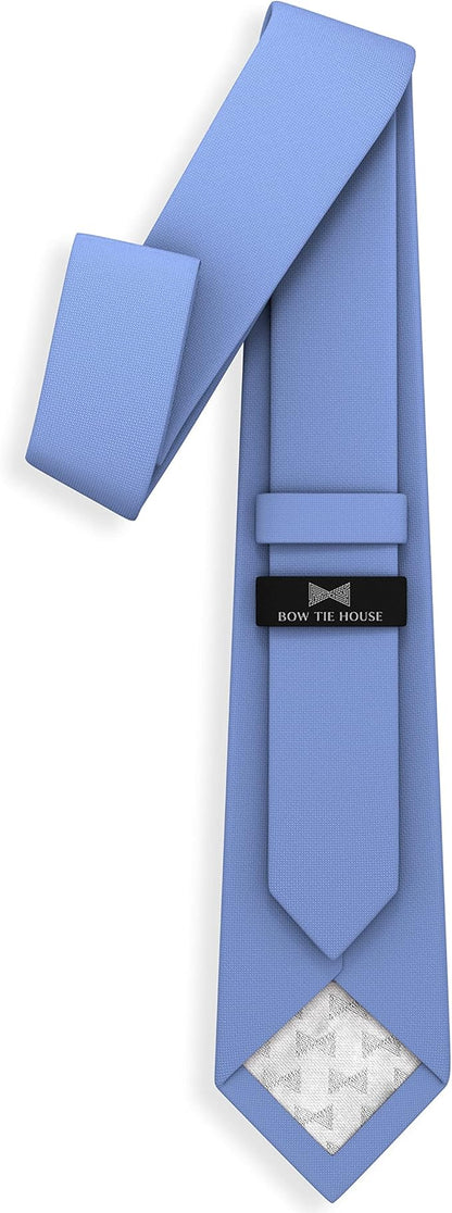 Men's Oxford Matt Neckties Solid Color for Adults Tuxedo Classic Design, by Bow Tie Hosue