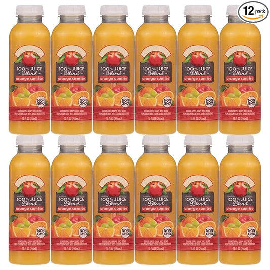 Apple nd Eve's 100% Juice Orange Sunrise Blend, 12 Bottles (10 fl oz Each)