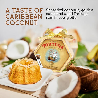 TORTUGA Caribbean Coconut Rum Cake - 32 oz Rum Cake - The Perfect Premium Gourmet Gift for Gift Baskets, Parties, Holidays, and Birthdays