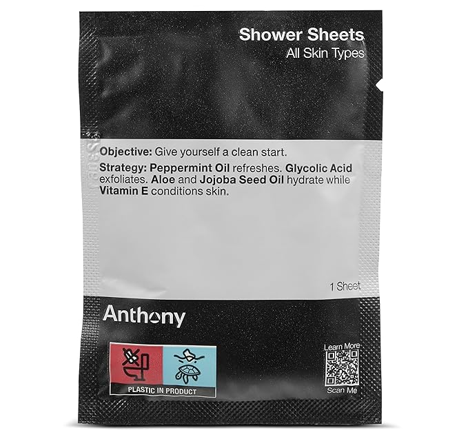 Anthony Body Wipes for Adults Bathing, Post Workout, & A Must Have Camping Personal Care Product – Travel Shower Wipes No Rinse Body Wash – Disposable Wash Cloth Towelettes 12 9”x12.5”