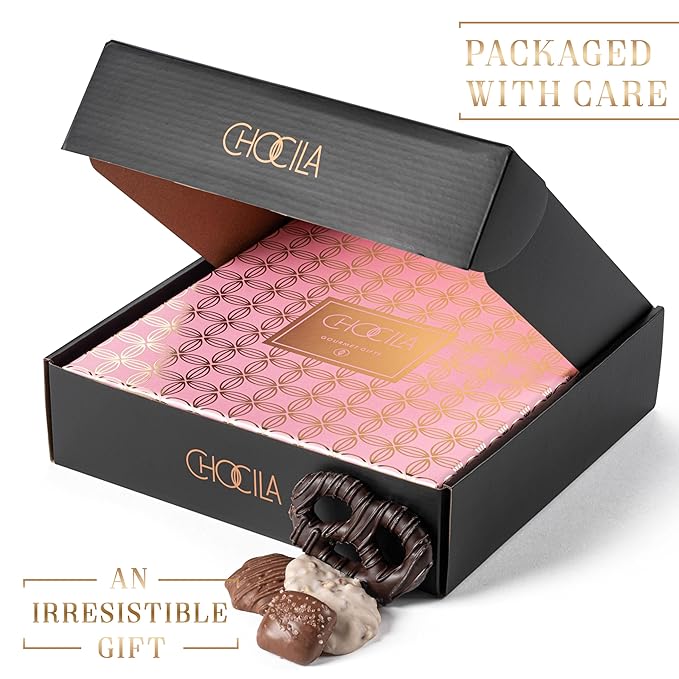 Gourmet Chocolate Gift Box | Assorted Chocolates Variety Snack Basket, Food Arrangement Platter, Birthday Present, Holiday, Corporate Parties, Sympathy, Candy Gifting Idea, Him, Her, Men Women, Family