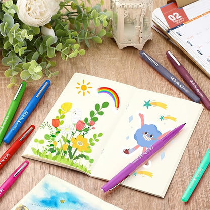 36 Pcs Felt Tip Pens 0.7mm Medium Point Colored Felt Tip Pens for Journaling Planner Writing Note-taking Art Office and School Supplies(Multicolor)
