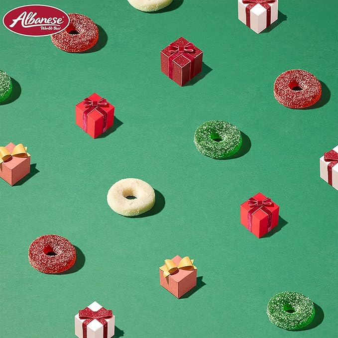 Albanese Worlds Best, Holiday Candy, Christmas Wreath Gummies, 4.5lb Bag, Great Stocking Stuffers, Gluten-Free