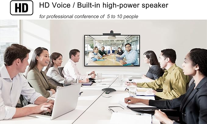 Octopus Conference Microphone and Speaker, 360° Omnidirectional USB Speakerphone, Microphone Intelligent DSP Noise Reduction for Meeting Room up to 10 People
