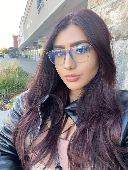 VISOONE Anti Slip TR90 Blue Light Blocking Glasses Size M Eyewear Frame with Anti Glare Eye Protection for Women GaeL