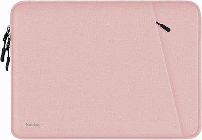 Laptop Sleeve Bag 13.3 inch, Shockproof Protective Computer Cover with Accessories Pocket, Portable Laptop Case Compatible with MacBook Air/Pro 13-13.3 inch, Compatible for MacBook Pro 14 inch, Pink