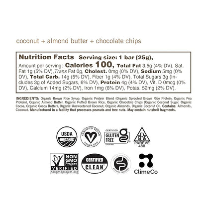 GoMacro MacroBar Mini Organic Vegan Protein Bars, Variety Pack, 0.9 Oz, 24 Count