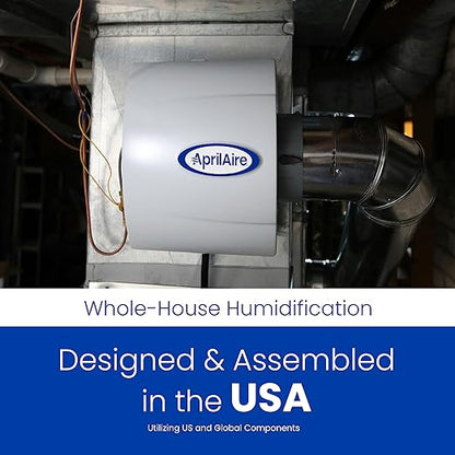 AprilAire 500M 12-gal. Whole-House Small Bypass Evaporative Humidifier with Manual Control for up to 3,600 sq. ft. + AprilAire Model 5843 Humidifier Installation Kit