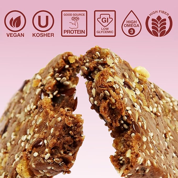 Defender Vegan Protein Bar, Variety Pack, Plant Based Snack Breakfast Bars, Psyllium Husk, Dandelion Root, High Fiber, Non GMO, Kosher, No Stevia & Sugar Alcohols, 9 Bars, Holiday Gift Item, Stocking Stuffer