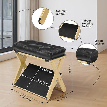 Foot Rest Under Desk, Wooden Desk Foot Rest with Non-Slip Rubber Stepping Surface, Ergonomic Under Desk Foot Stool, Enhances Posture, Office Home Work