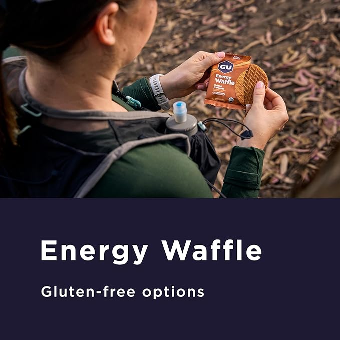 GU Energy Stroopwafel Campfire S'mores Sports Nutrition Waffle, Caffeine-Free, and Kosher dairy, On-the-Go Energy for Any Workout, 16 Count