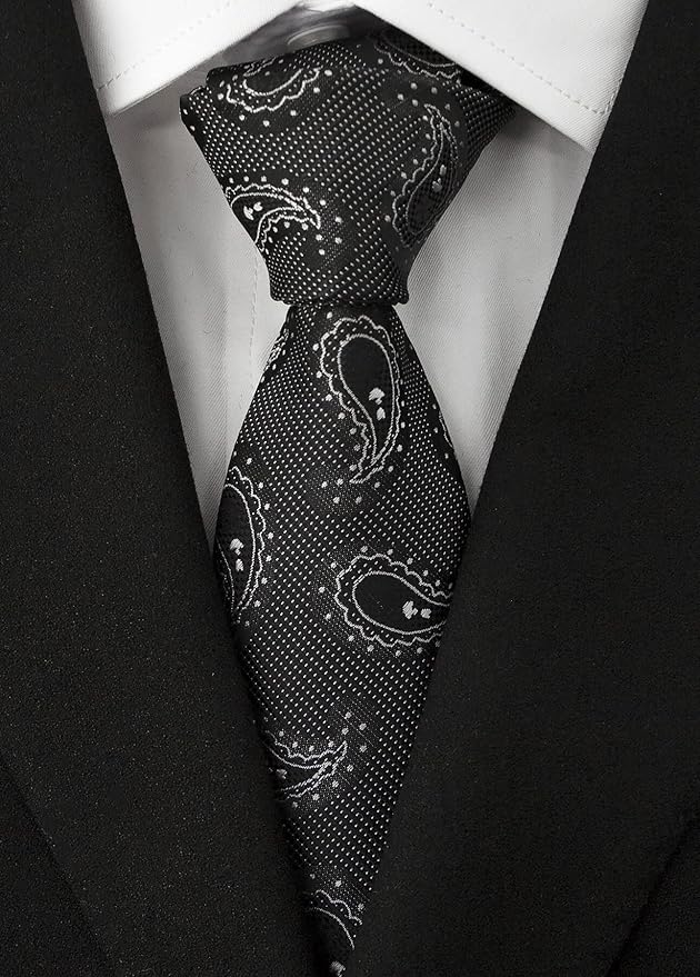 Adulove Men's Necktie Classic Silk Tie Woven Jacquard Neck Ties 6 PCS