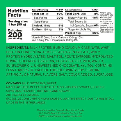 Barebells Protein Bars - 12 Count, 1.9oz Bars -Snacks with High Protein - Chocolate Protein Bars - Perfect on The Go Protein Snack & Breakfast Bars (Soft Bars - Banana Caramel, 12 Count (Pack of 1))