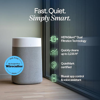 BLUEAIR Air Purifiers for Large Rooms, Cleans 3,048 Sqft In One Hour, HEPASilent Smart Air Cleaner For Home, Pets, Allergies, Virus, Dust, Mold, Smoke - Blue Pure 211i Max