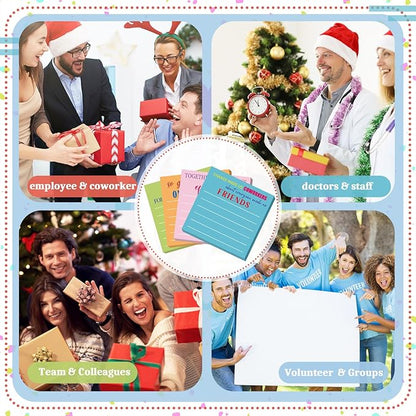 Yinder 24 Pcs Inspirational Sticky Notes Christmas Stocking Stuffers Motivational Sticky Notes Pad Employee Appreciation Gift Bulk for Teacher Nurse Coworker Office 3 x 3'' (Thank You,Light)