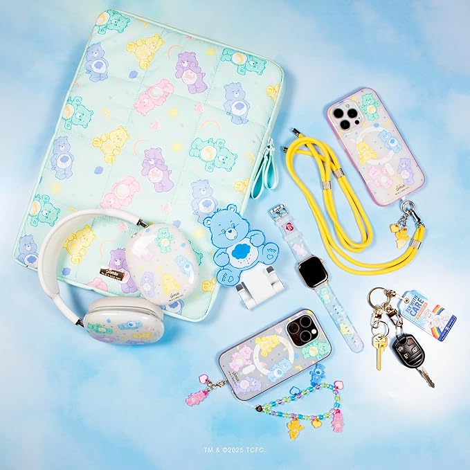 Sonix | Puffy Laptop Sleeve | 15-16 Inch, Quilted Pillow Puffer Laptop Carrying Case, Computer Sleeve | Care Bears Pastel