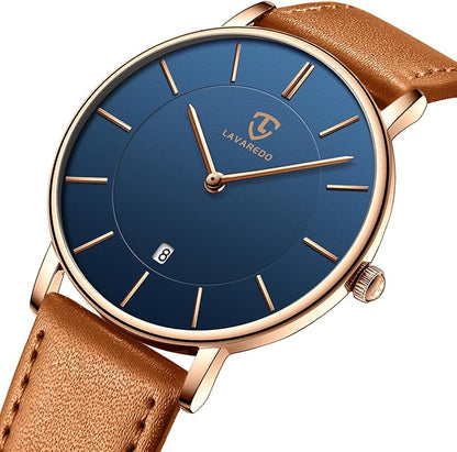 BEN NEVIS Watch, Mens Watch, Minimalist Fashion Simple Wrist Watch Analog Date with Leather Strap