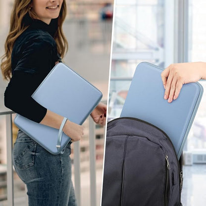 FINPAC Hard Laptop Sleeve Case for 13 inch MacBook Air M4 2025 M3 2024, 14 inch MacBook Pro M5/M4/M3/M2 A3401 A3185 A2918 A2992, 13'' Air/Pro, Waterproof Case for Dell, Surface Laptop, HP, Ice Blue