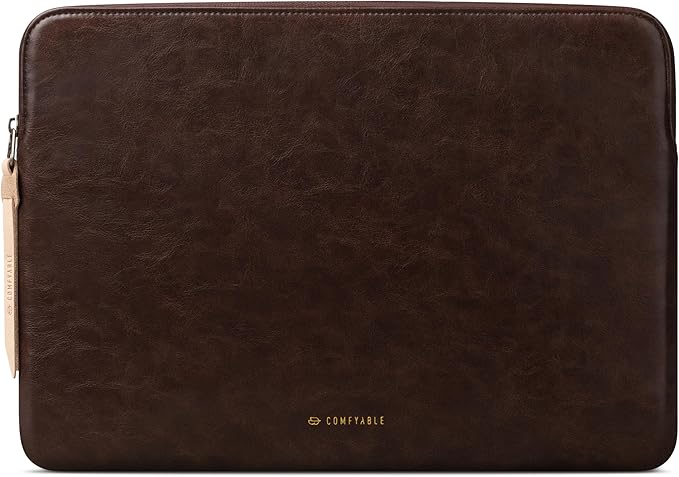 Comfyable Slim Protective Laptop Sleeve Compatible with 13/13.3/14 Inch MacBook Air & MacBook Pro, Mac Travel Case, Laptop Pouch, Slim PU Leather Cover M4/M3/M2/M1 2025-2021, Briarwood