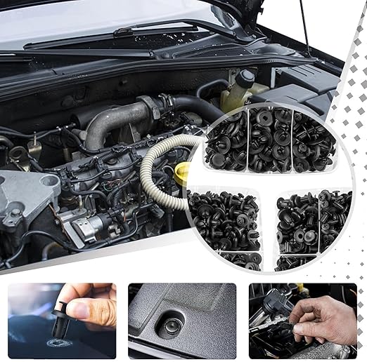 Car Push Retainer Clips 802PCS Auto Fasteners Assortment-16 Most Popular Sizes Nylon Bumper Fender Rivets with Blue Fastener Remover Panel Clip Pliers for Ford GM Toyota Honda Chrysler Benz Nissan