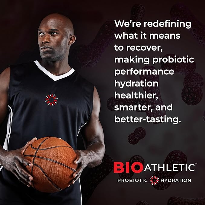 Probiotic + Electrolyte Hydration Drink Mix, with Vitamins D & B12, USDA Organic, NSF Certified for Sport, Subtle Apple Ginger Flavor, Naturally Light Taste, 10 Sticks