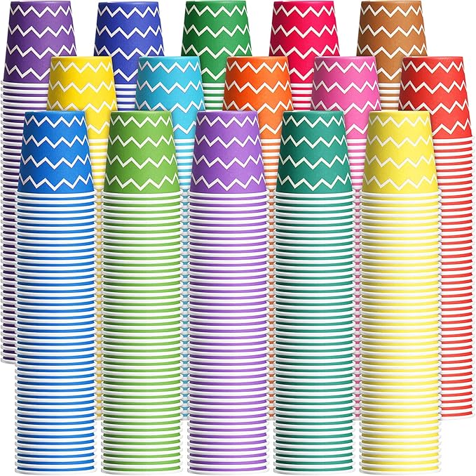 Mumufy 1500 Pieces Colorful Disposable Mouthwash Cups 5oz Disposable Bathroom Cups, Small Cups Mini Paper Cups for Parties, Picnics, Barbecues, Travel and Events, 15 Colors