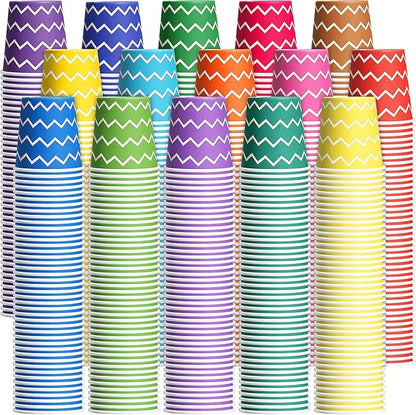 Mumufy 1500 Pieces Colorful Disposable Mouthwash Cups 5oz Disposable Bathroom Cups, Small Cups Mini Paper Cups for Parties, Picnics, Barbecues, Travel and Events, 15 Colors