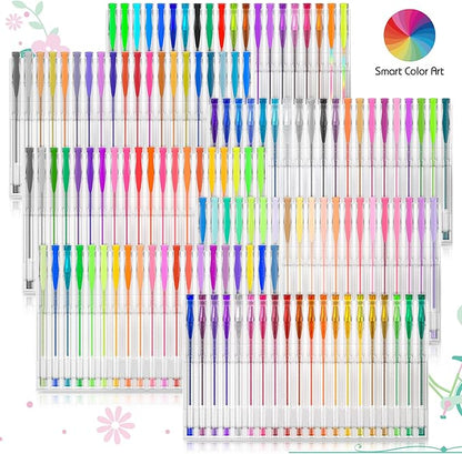 Smart Color Art 140 Colors Gel Pens Set Gel Pen for Adult Coloring Books Drawing Painting Writing