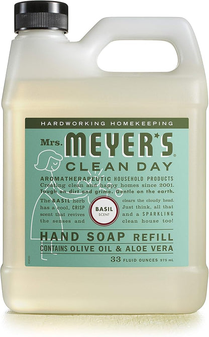 Mrs. MEYER'S CLEAN DAY Hand Soap Refill Scent Variety Pack 2 CT (Basil + Lemon Verbena)