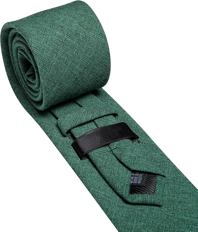 Barry.Wang Tie Sets for Men Silk Solid Necktie Stain Ties Handkerchief Pocket Square Cufflinks Wedding Business Dyed