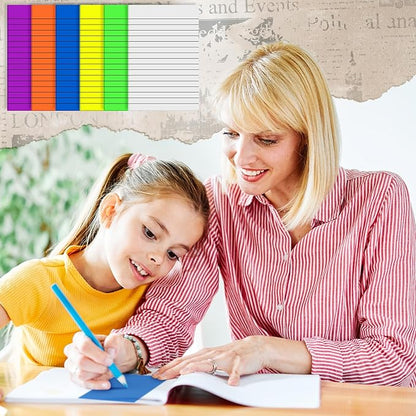 Yinder 6 Pack 180 Sheets Pastel Transparent Sticky Notes Translucent Clear Lined Self Sticky Note, Back to School Gifts for Bible Tabs, Book Tabs, School Supplies, Office, 4 x 6 Inch(Bright Color)