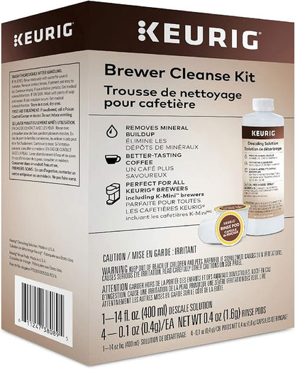 Keurig® K-Supreme Single Serve K-Cup Pod Coffee Maker & Brewer Cleanse Kit For Maintenance Includes Descaling Solution & Rinse Pods