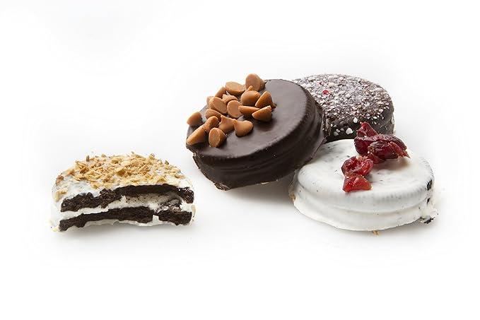 Oh! Nuts Chocolate Covered Cookie Gift Baskets - 20 Variety Gourmet Assortment Sandwich Cookies - Prime Elegant Box Gifts for Birthday, Anniversary, Holiday Season, Mom, Dad