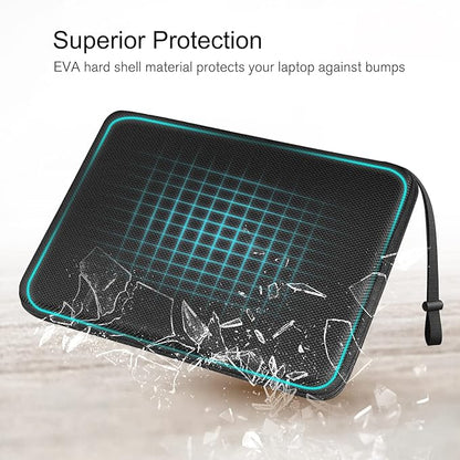 FINPAC Hard Laptop Sleeve Case for 11.6-inch Chromebook, Shockproof Computer Carrying Case Compatible with 11.6-inch Samsung Chromebook 4/3/2, Acer/HP/Dell/ASUS/Surface Laptop 13", Pro 12", Black