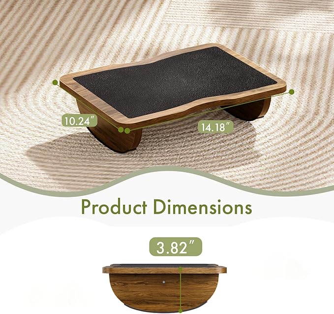 Ergonomic Wooden Footrest for Under Desk,Foot Rest with Anti-Slip Surface,Comfortable Desk Foot Stool for Office Home Gaming,Improve Posture & Promote Blood Circulation