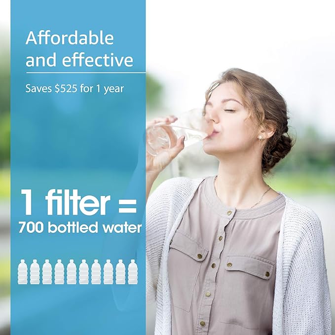 AQUA CREST Faucet Water Filter, Replacement for Brita® Filter, Brita® 36311 On Tap Water Filtration System, FR-200, FF-100, 100 Gallons, Chrome (3 Packs)