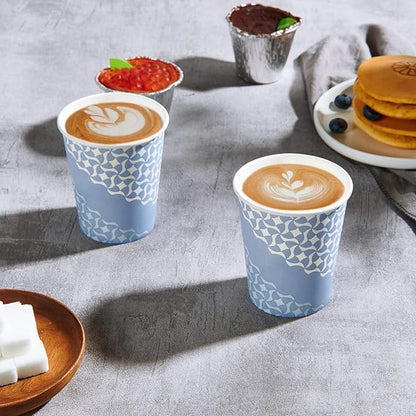 MUCHII 8 oz Paper Cups, 300 Count Disposable Coffee Cups for Hot Beverages, Water, Juice, or Tea