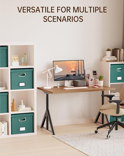 2 Pack File Storage Organizer, Document Organizer, Portable File Box with Lid, Fit for Letter/Legal File Folder Storage,Forest-green-Box only