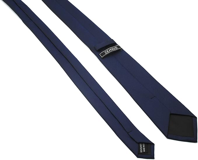 Skinny Solid Ties for Men, 2.5 inch Slim Plain Neckties 4-Pack