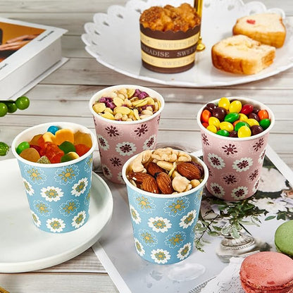 600 Pack 5oz Paper Cups, Bathroom Cups, Mini Mouthwash Cups, Colorful Disposable Cups, Hot Drinking Cup for Travel, Party and Event