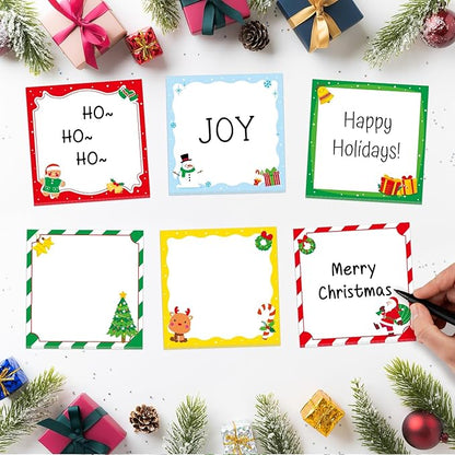 30 Pack Christmas Sticky Notes- 600 Sheets Xmas Notepads for Adult Appreciation Gifts Holiday Notes Message Reminder School Supplies