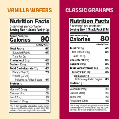 Gluten Free Partake Mini Graham Cracker & Vanilla Wafer Snack Packs | Vegan & Dairy Free Cookies | Lunch Box Snacks | Allergy Friendly Snacks | Safe School Snack for Kids - 20 Pack