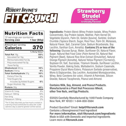 FITCRUNCH Full Size Protein Bars, 6-Layer Baked Bar, 6g of Sugar, Gluten Free & Soft Cake Core (12 Bars, Variety Pack)