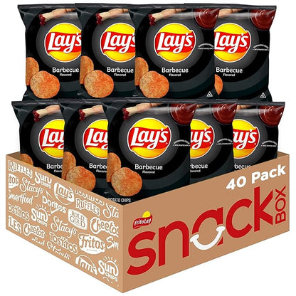 Lay's Barbecue Flavored Potato Chips, 1 oz Bags, (40 Pack) (Packaging and Formula May Vary)